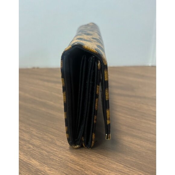 Leopard Print Safe Keeper Wallet Trifold Clutch Style Card Slots & ID Holder - Picture 5 of 14